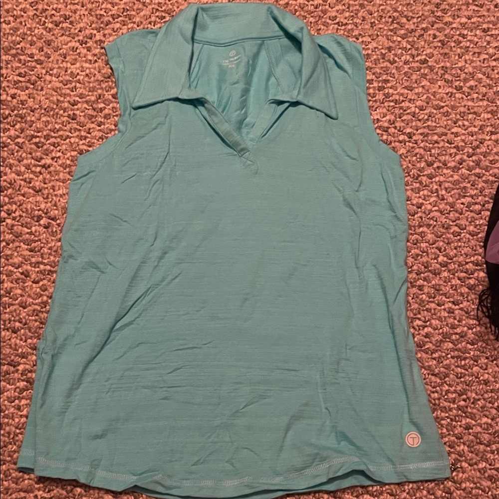 Women's Sleeveless Polo Shirt - Teal